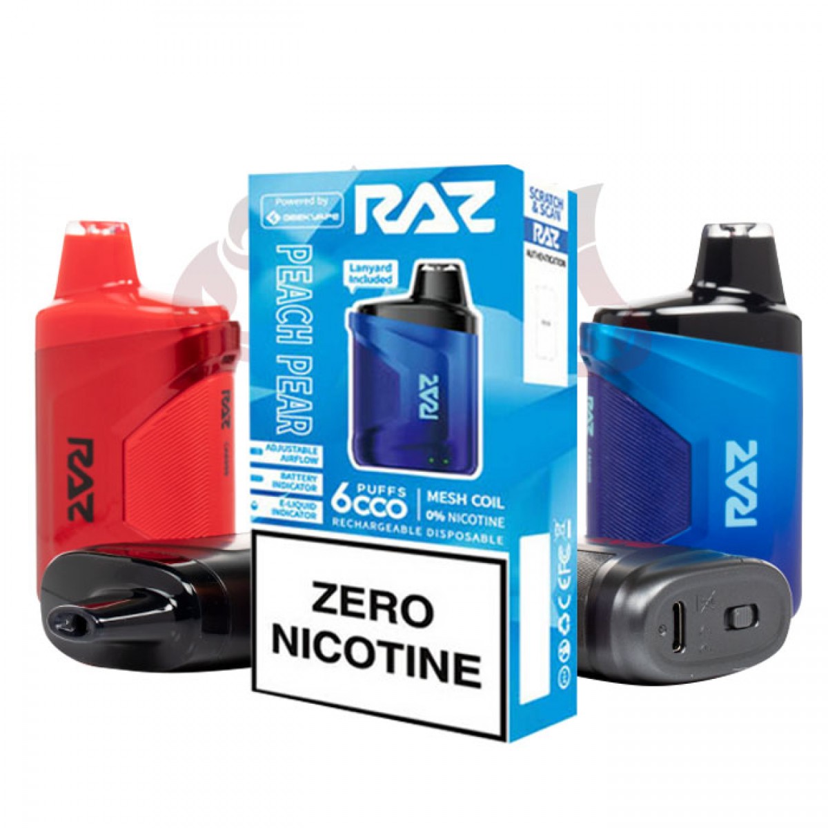 RAZ CA6000 0% [NICOTINE FREE] Disposables 10PC